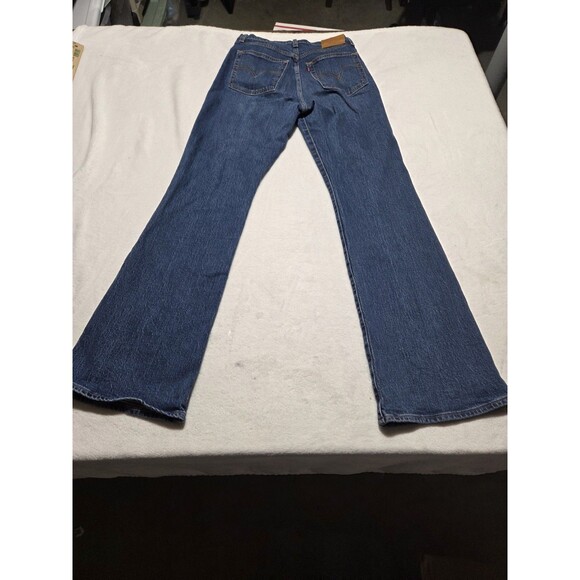 Levis Ribcage Boot Jeans Women 27x33 Blue Bootcut Denim Stretch Rodeo Western - Picture 2 of 14
